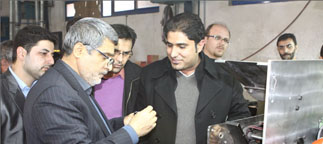  The head chief of Industries, Mines and Trade in Alborz province – visit factory – winter 2012